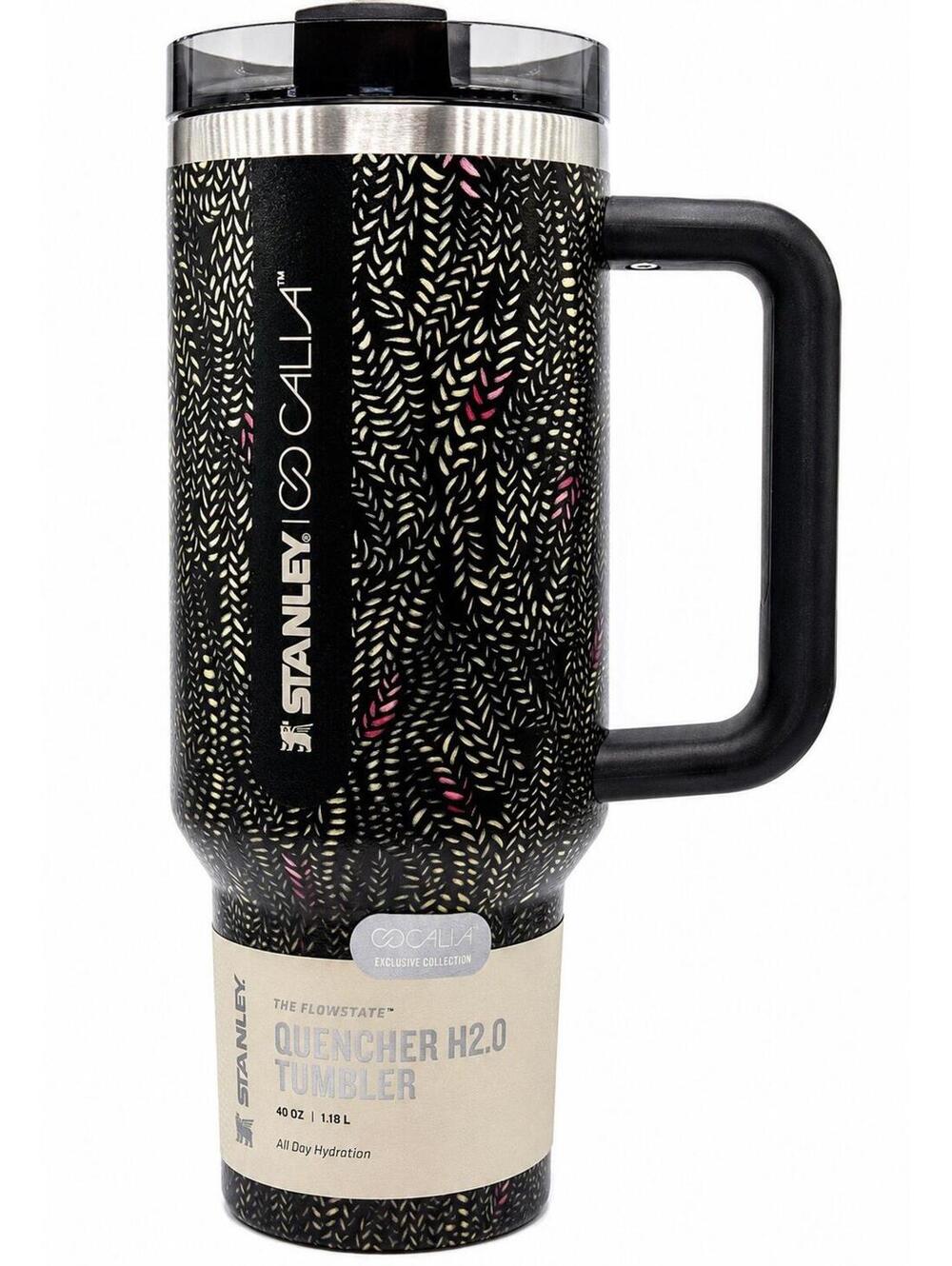 Stanley x Calia 40oz Flowstate Quencher H2.0 Tumbler Black Serpent Brand New